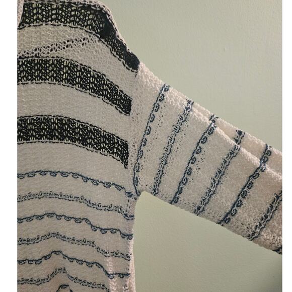 Gently Used Ann Taylor Marled Linen Pullover XXS ~ Nautical Casual Style - Picture 6 of 11